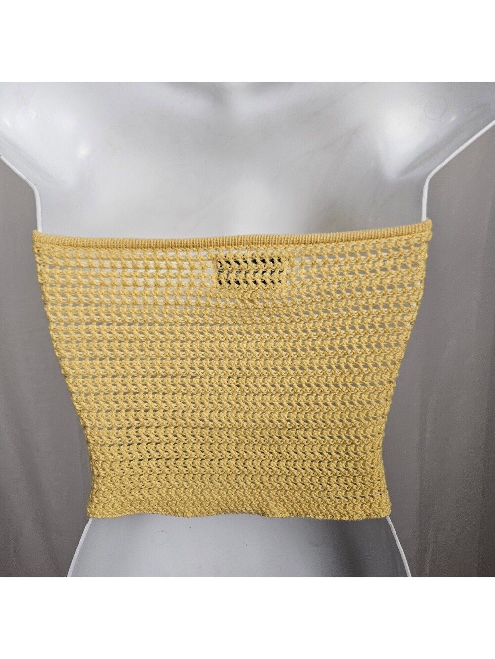 Yellow Cotton Crochet Tube Top, Pacsun - Picture 3 of 5